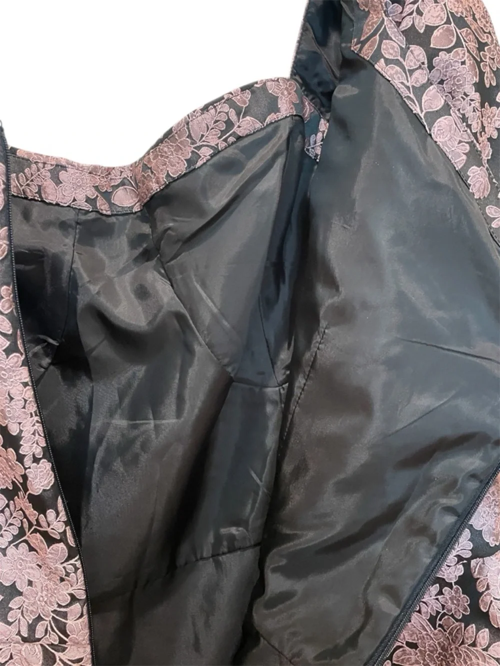 ESHAKTI Floral Brocade Empire Waist Sheath Dress Mauve & Black 3X 24W EUC - Picture 6 of 8